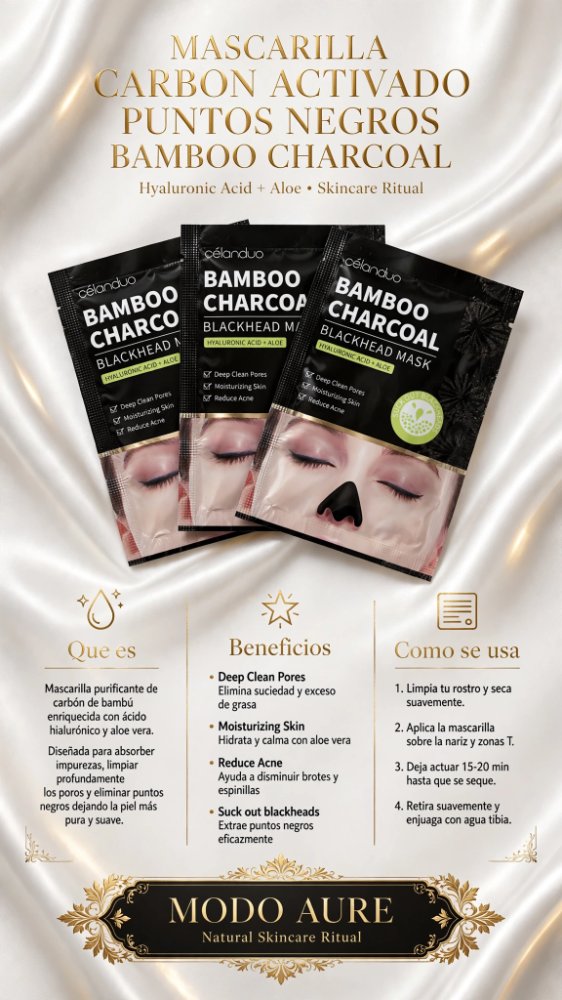 Mascarilla de Carbón Bamboo para Nariz