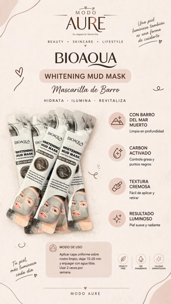MASCARILLA DE ARCILLA CARBON ILUMINADORA BIOAQUA