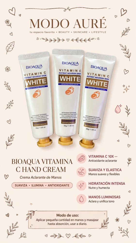 CREMA PARA MANOS ACLARANTE + VITAMINA C
