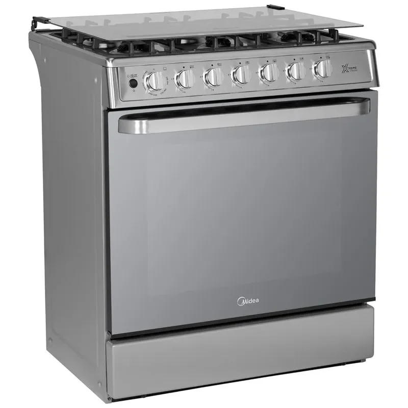 COCINA DE GAS 30 VENUS DE 6 QUEMADORES, INCLUYE FREIDORA DE AIRE, MIDEA