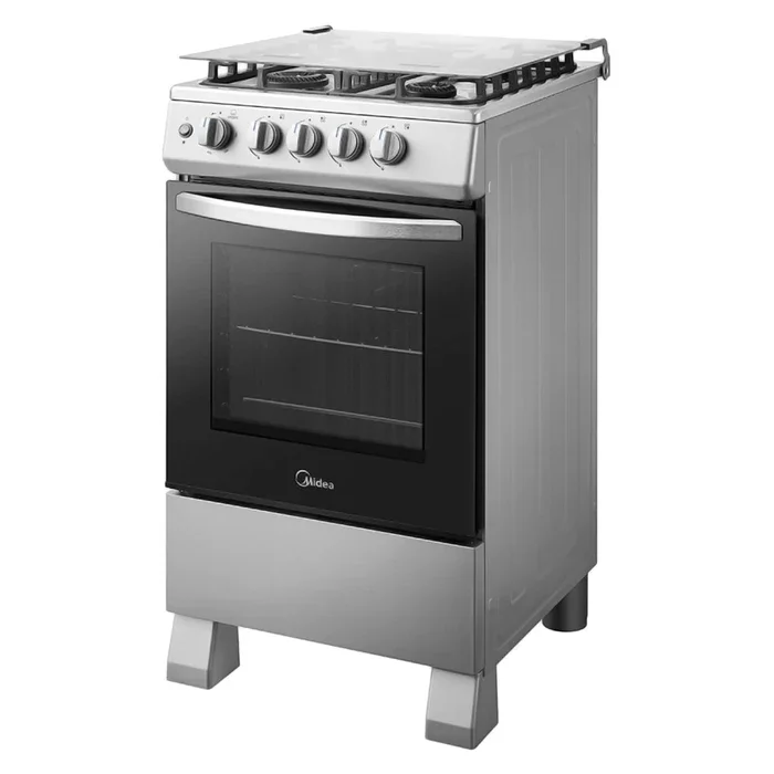 COCINA DE GAS DE 20, 4 QUEMADORES, Silver Midea