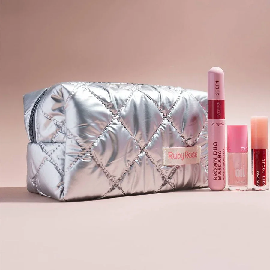 cosmetiquera metalizada
