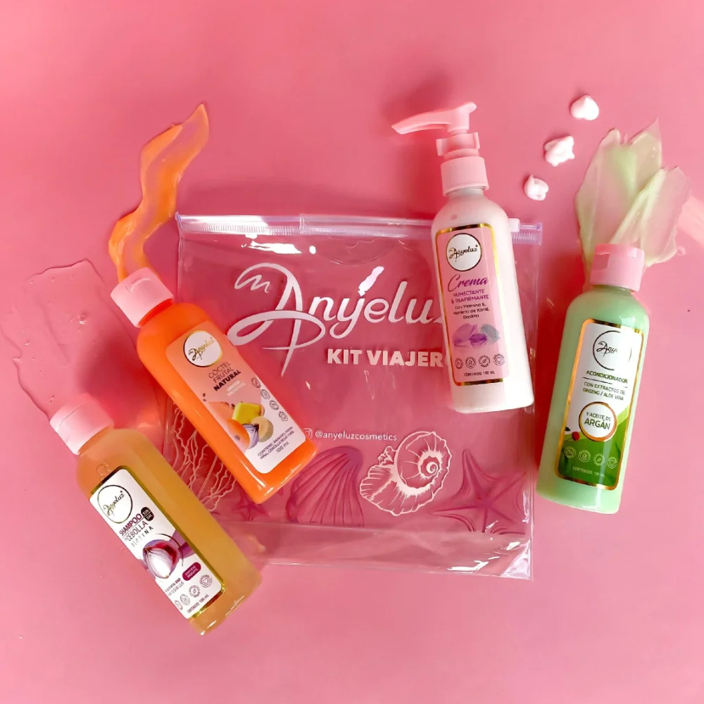 KIT VIAJERO X4 EN SOBRE TRANSPARENTE ANYELUZ