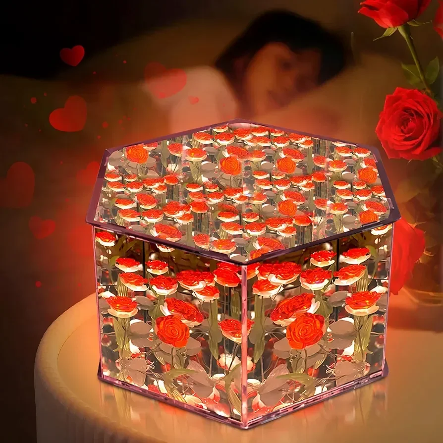 LAMPARA DE ROSAS OCTAGONAL