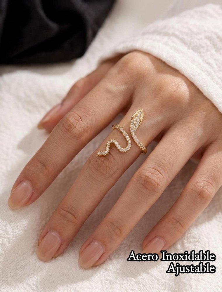 Anillo serpiente dorado