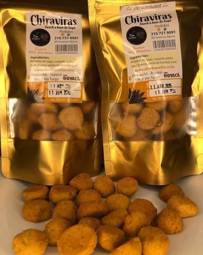 Chiraviras snack a base de sagú