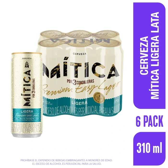 Cerveza mítica ligera lata X310ml  X6UND