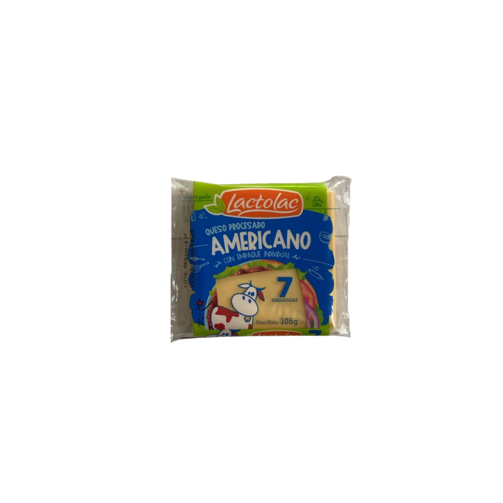 Queso americano Lactolac 7 un