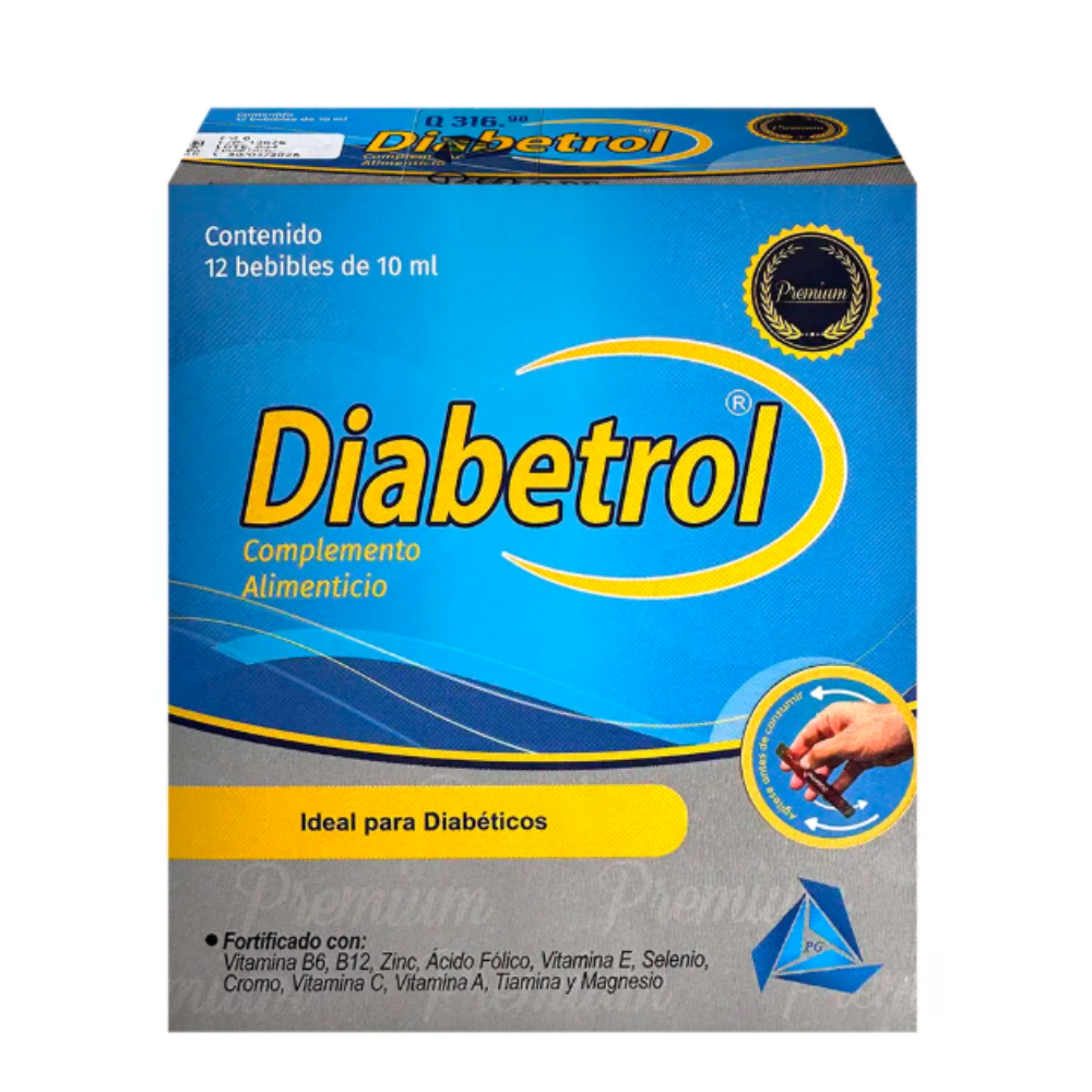 Diabetrol premium bebibles, caja x 12 bebibles