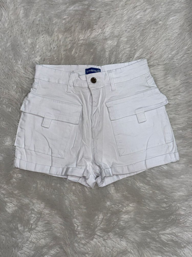 Short blanco cargo