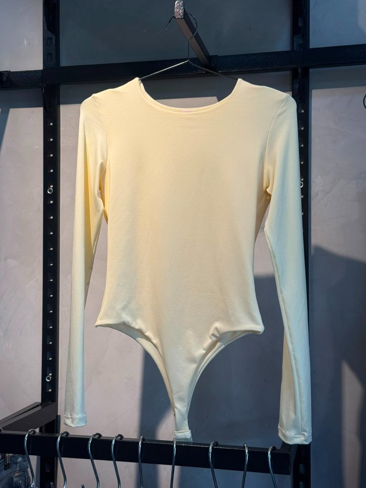 body manga larga amarillo nacional
