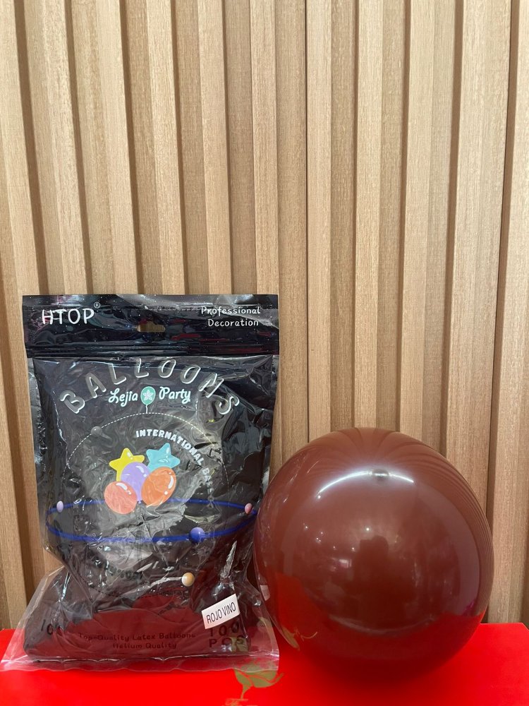 Paquete de globos #10, rojo vino, 100 PCS