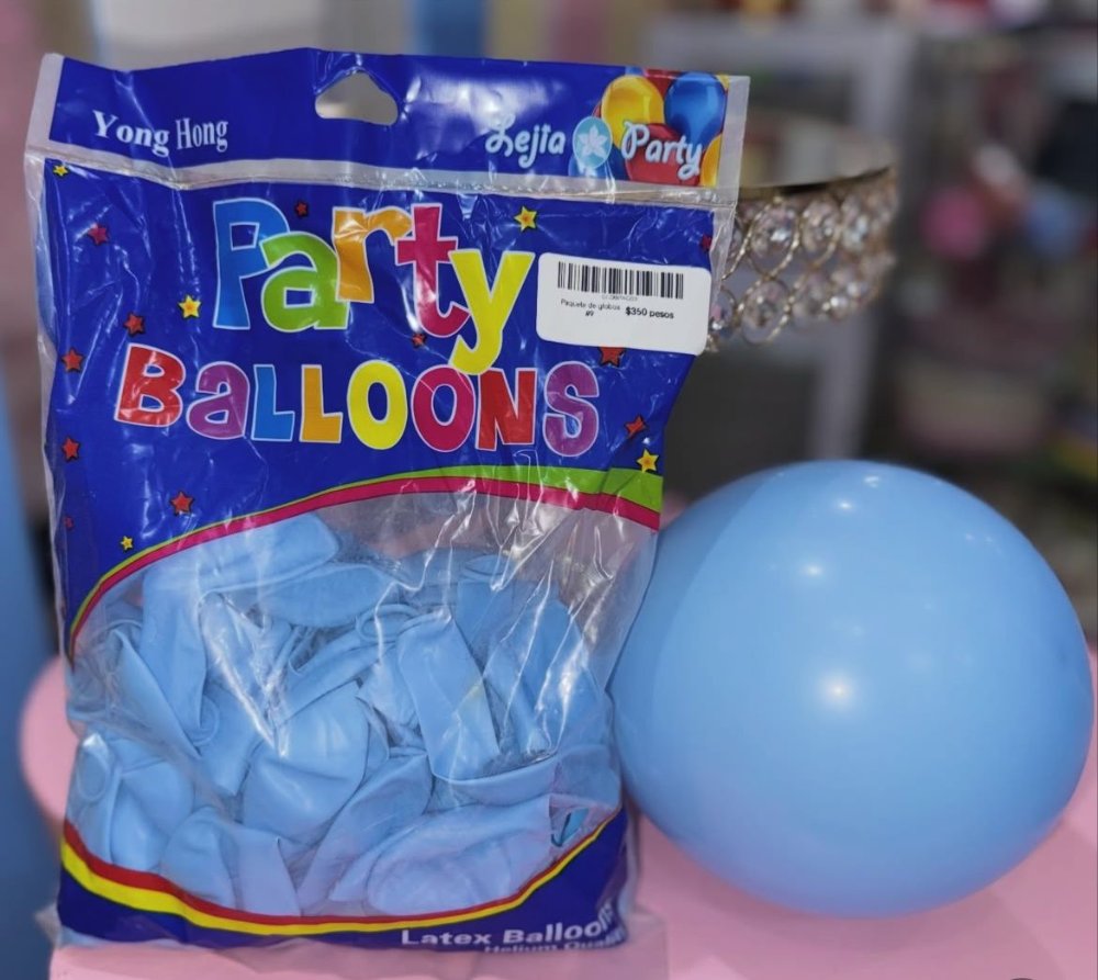 Paquete de globos #9, color Azul cielo, 100 PCS