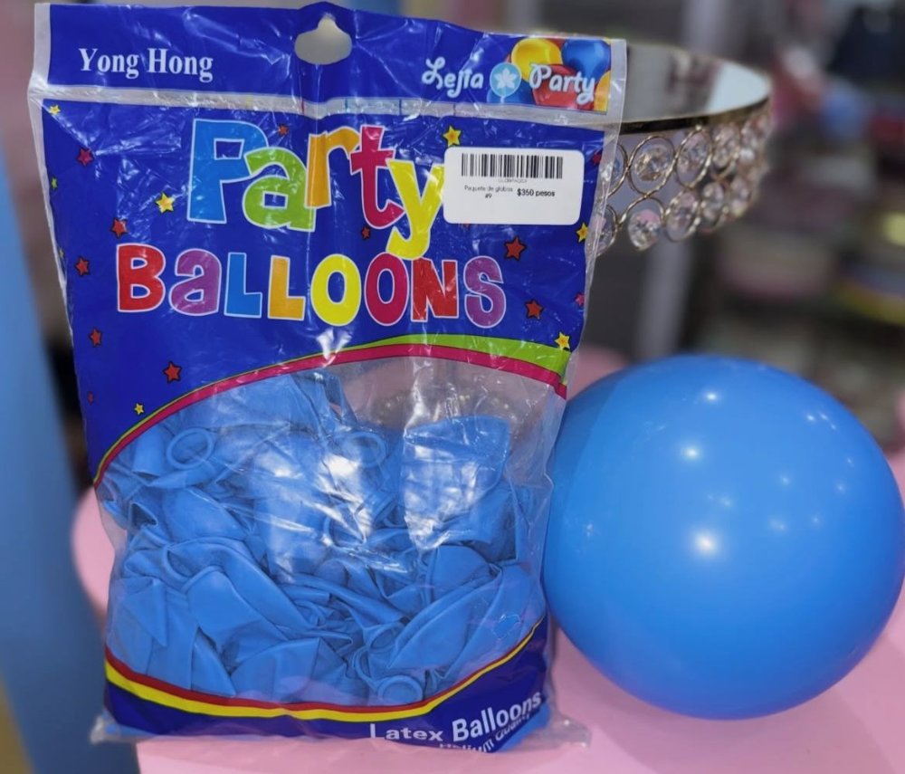 Paquete de globos #9 azul opaco, 100 PCS