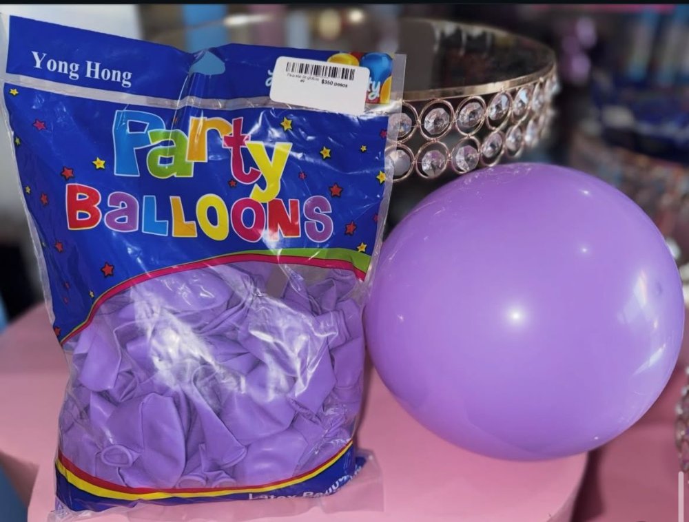Paquete de globos #9 color lila, 100 PCS