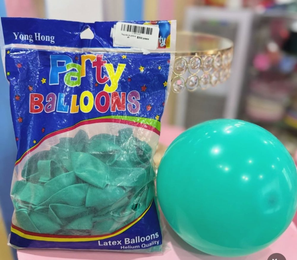 Paquete de globos #9 Verde turquesa, 100 PCS