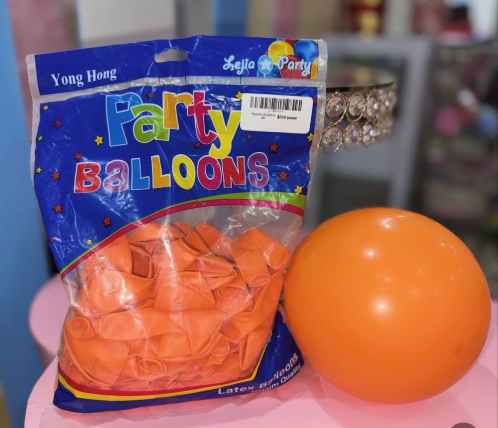 Paquete de globos #9 color naranja fuerte, paquete de 100 PCS
