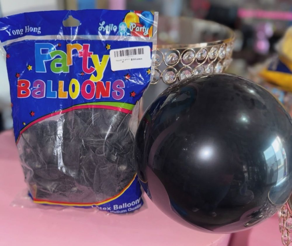 Paquete de globos #9 color negro, 100 PCS