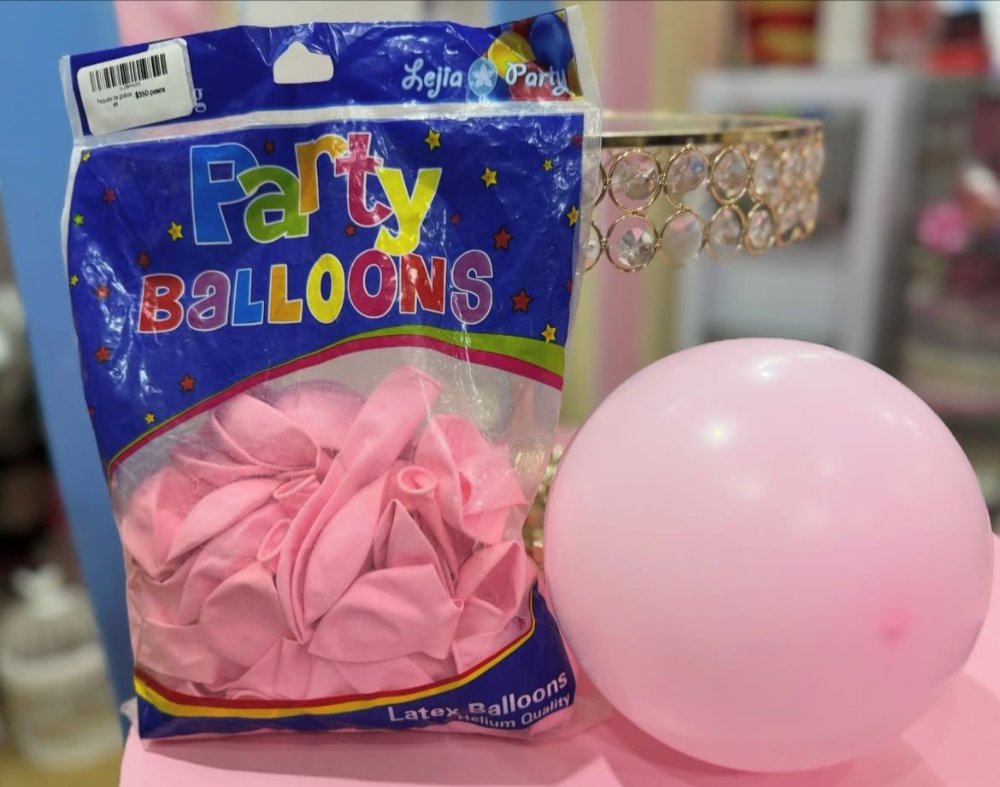 Paquete de globos #9 color rosado pastel, paquete de 100 globos