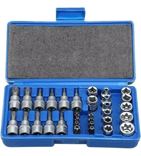 1297  JUEGO DE DADOS 34 PIEZAS TORX MACHO/HEMBRA