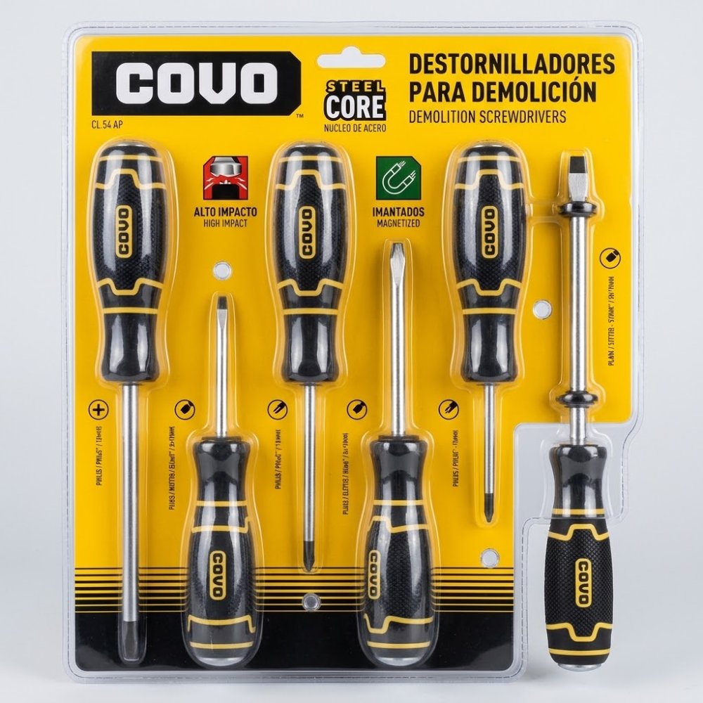 00046 DESTORNILLADOR 6 PIEZAS COVO