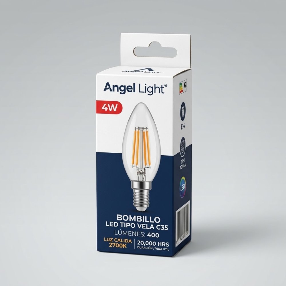 00031 BOMBILLO TIPO VELA 4W LUZ CALIDA