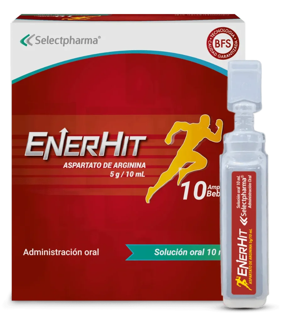 Enerhit (Asparato de Argina) Bebible Caja 10 Ampollas Bebibles (Selectpharma)