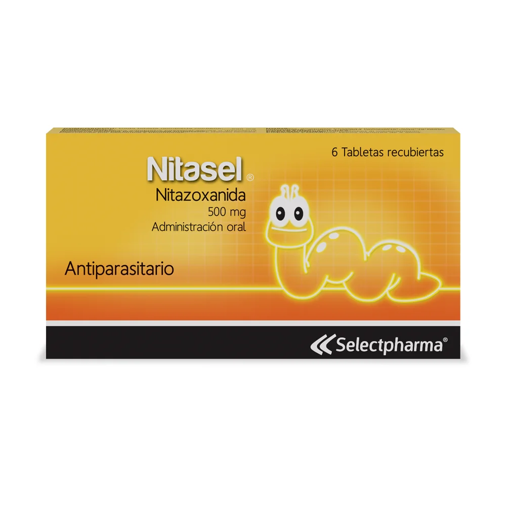 Nitasel (Nitazoxanida 500mg) Caja de 6 Tabletas (Selectpharma)
