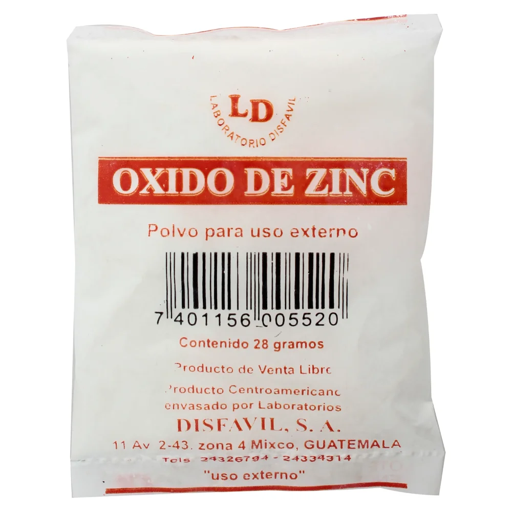 Oxido de Zinc Bolsa 1 Onza (Disfavil)