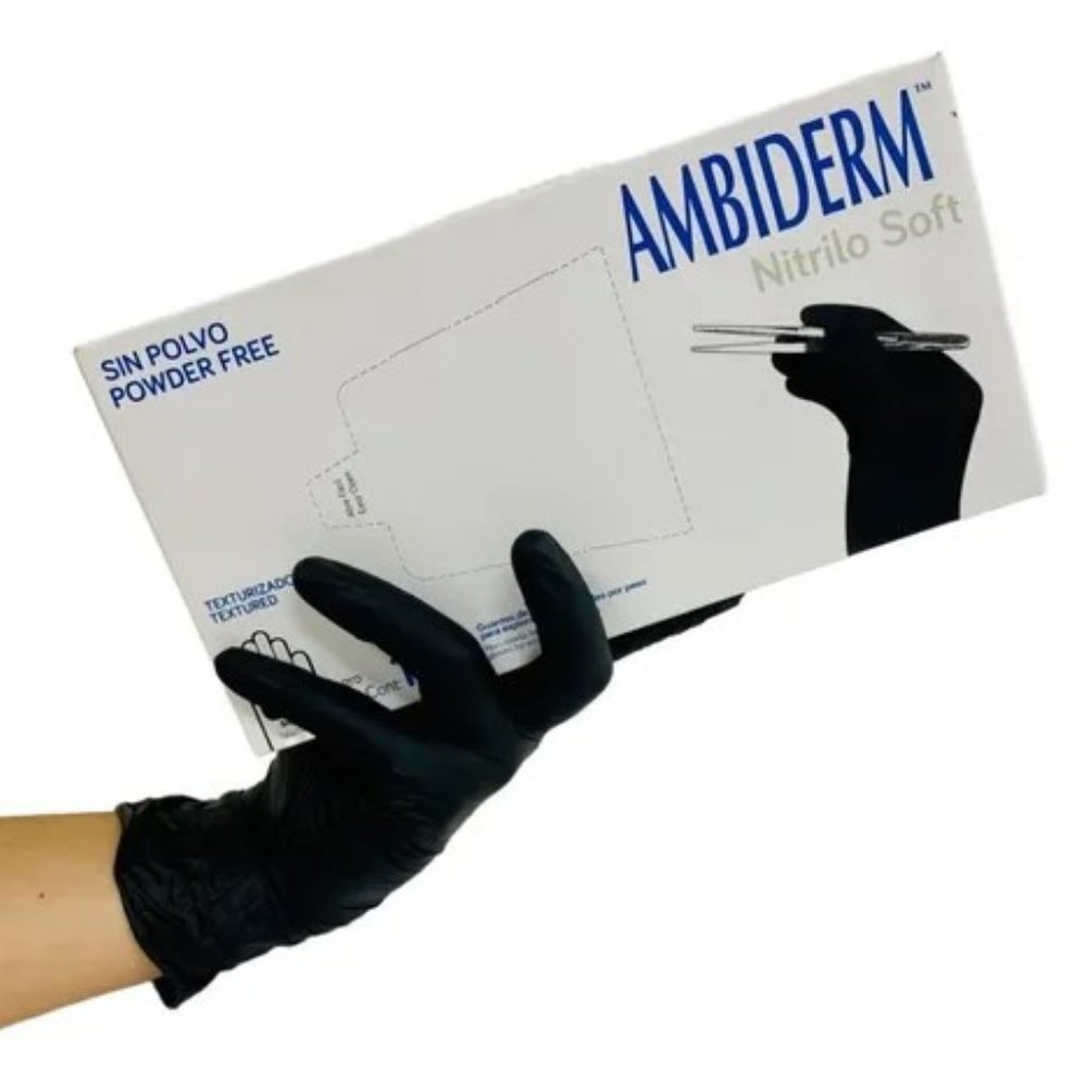 Guantes Nitrilo Negro Talla "L" Caja 50 Pares