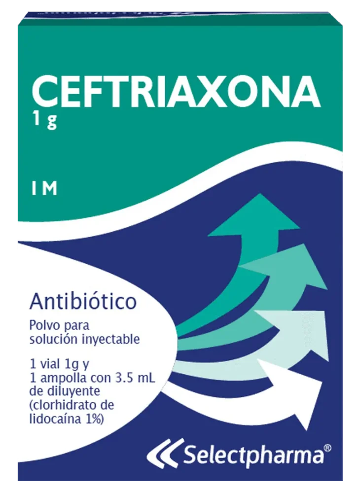 Ceftriaxona 1 Gramo + Lidocaina IM (Selectpharma)