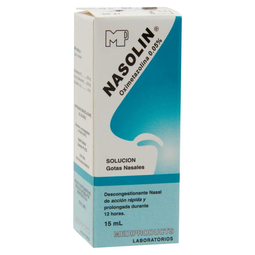 Nasolin (Oximetazolina 0.05%) 15ml Gotas Nasales