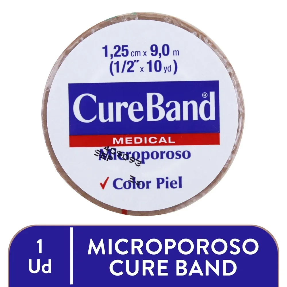 Micropore Color Piel 1/2 de  10 YD Con Caja (CureBand)