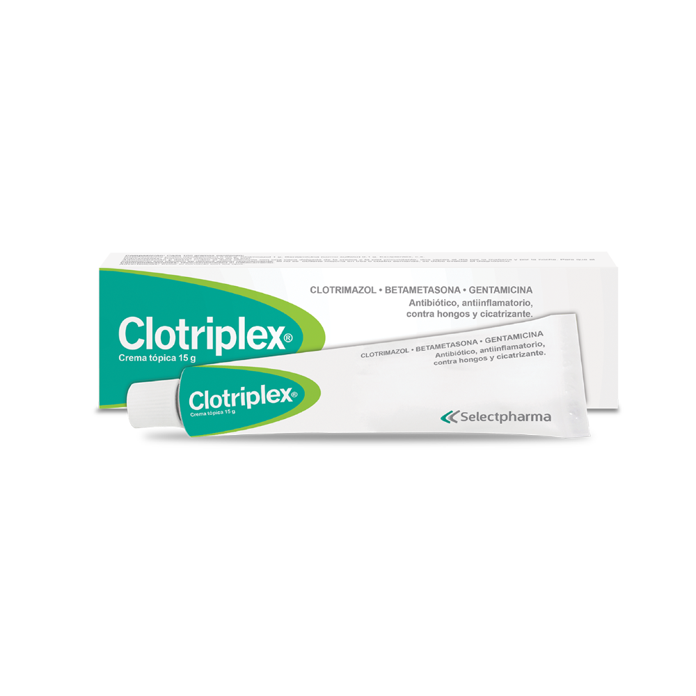 Clotriplex Crema Tubo 15gr (Clotrimazol, Betametasona, Gentamicina) Selectpharma