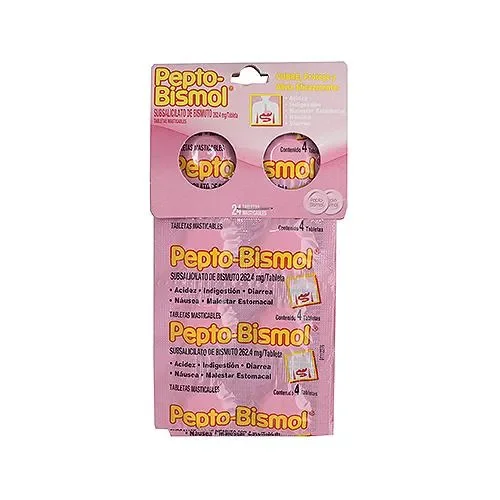 Pepto Bismol (subsalicilato de bismuto) Pastillas Masticables Unidad