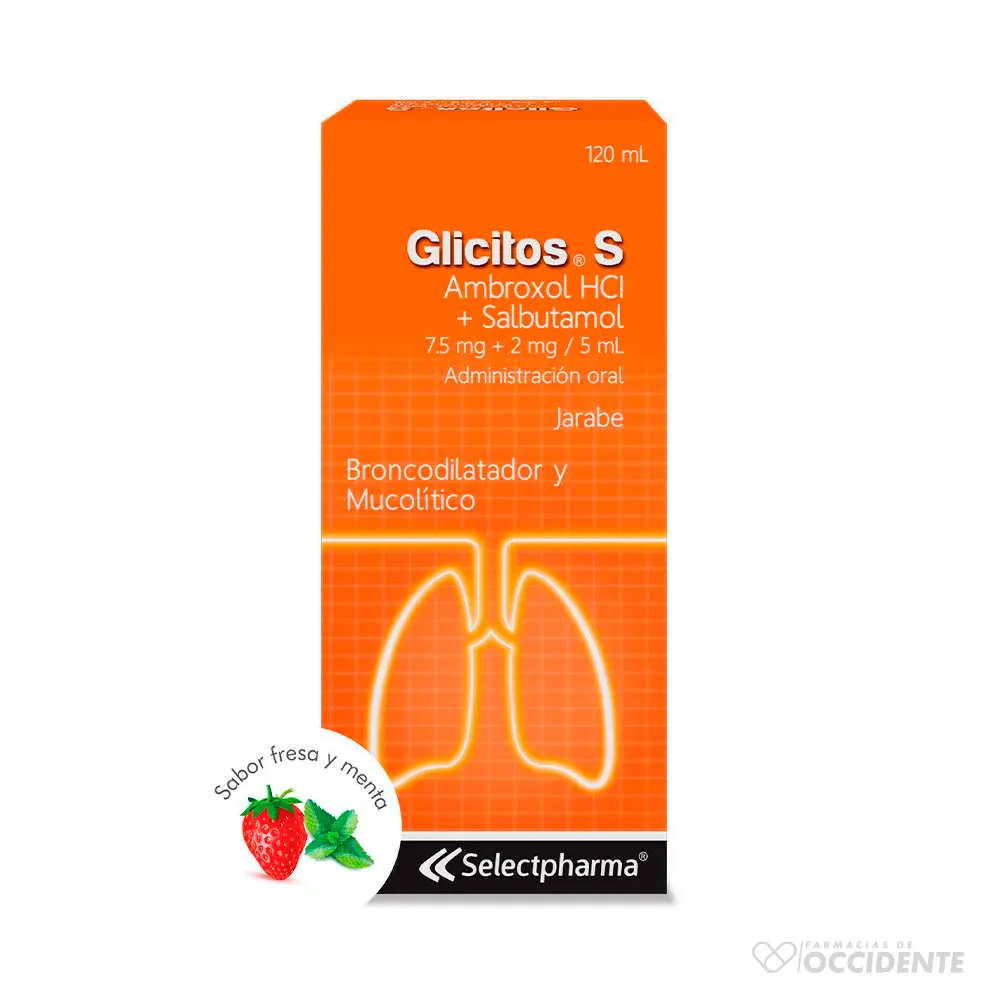 Glicitos "S" (Ambroxol y Salbutamol) Jarabe 120ml (Selectpharma)