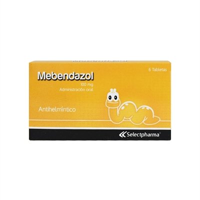 Mebendazol 100mg Caja de 6 Tabletas (Selectpharma)