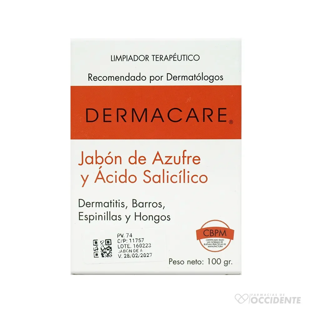 Dermacare Jabón Azufre+Acido Salicilico