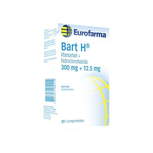 Bart H 300mg+12.5mg Caja 30 Tabletas