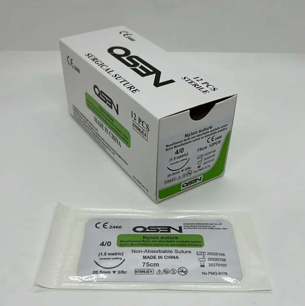 Hilo de Sutura NYLON No. 04 24MM 3/8 AG Curva