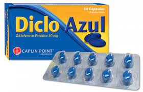 Diclo Azul 50mg (Diclofenaco Potásico 50mg) Capsula Gel Unidad (Caplin Point)