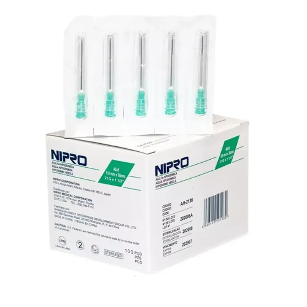 Aguja Nipro No.21 x 1 1/2