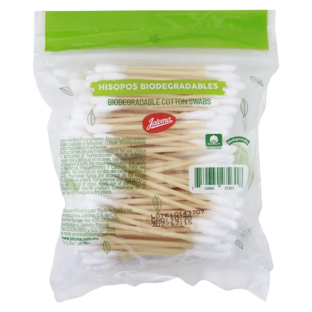 Hisopos Bolsa 150 Unidades Biodegradables (Jaloma)