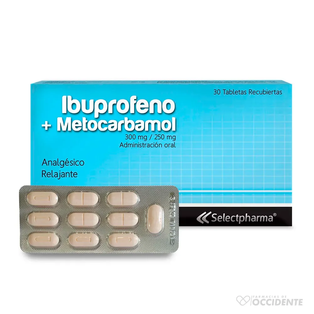 Ibuprofeno 300mg mas Metocarbamol 250mg Tableta Unidad (Selectpharma)