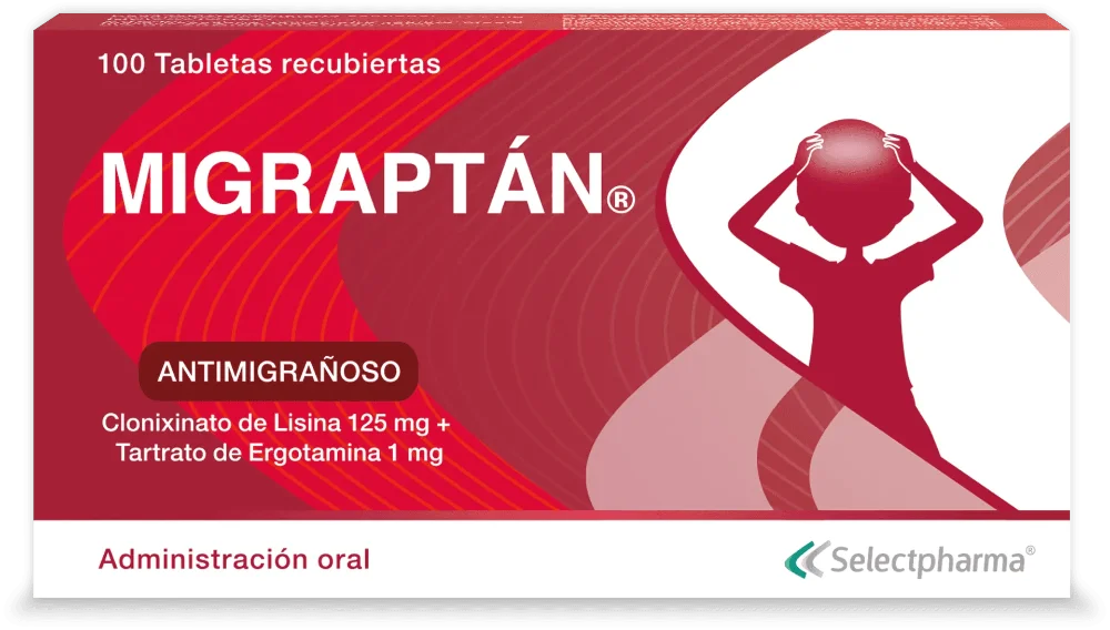 Migraptan (clonixinato de lisina/ergotamina) Blister 10 Tabletas (Selectpharma)