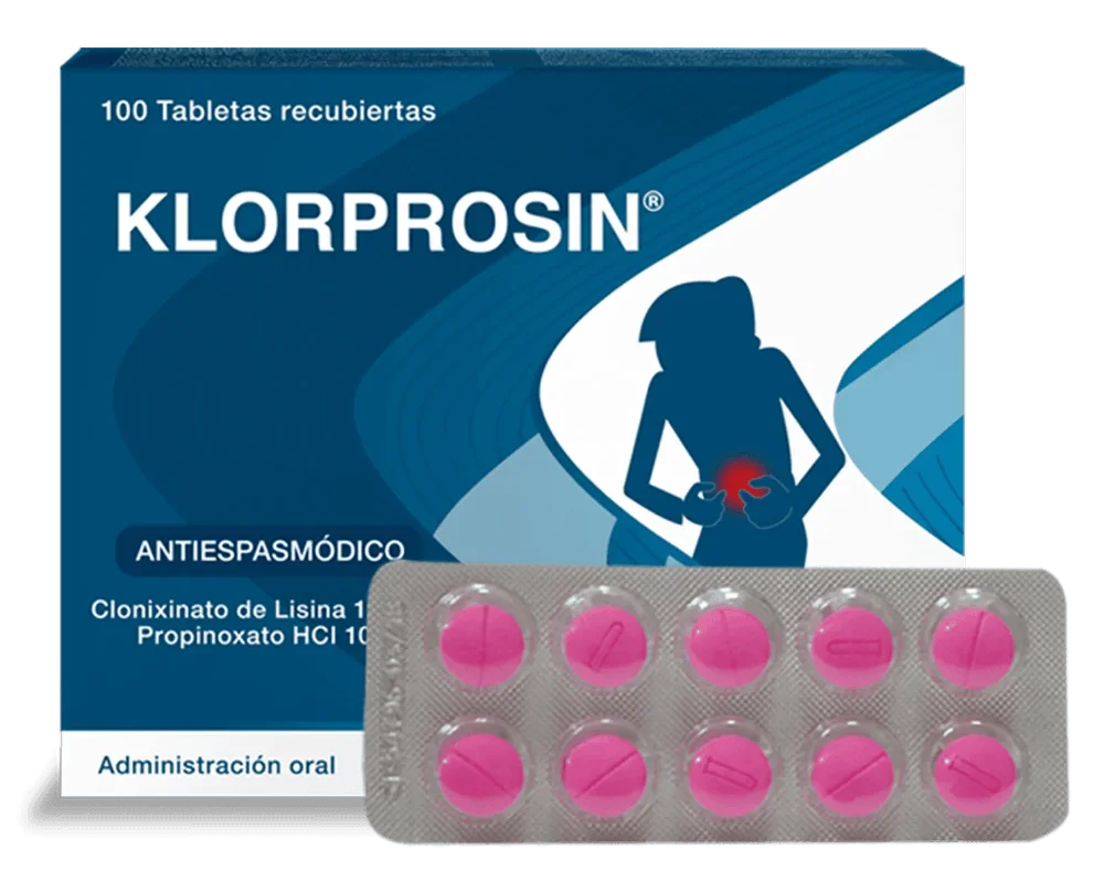 Klorprosin (clonixinato de lisina 125mg y propinoxato 10mg) Tableta Unidad (Selectpharma)