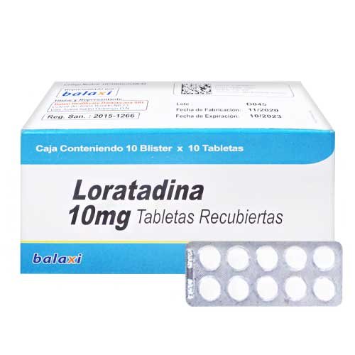 Loratadina 10mg Blister 10 Tabletas (Balaxi)