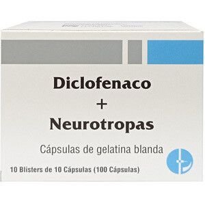 Diclofenaco+Neurotropas Capsula en Gel Blister 10 Tabletas