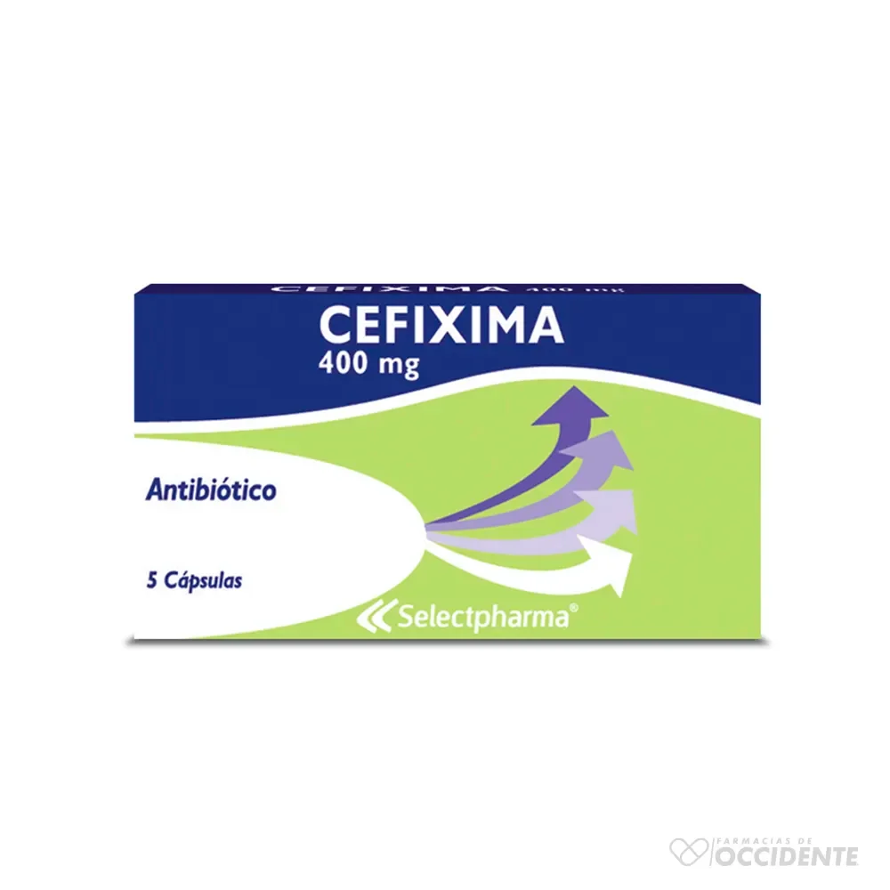 Cefixima 400mg Caja 5 Tabletas (Selectpharma)