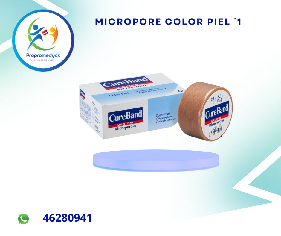 Micropore Color Piel 1 de  5 YD Con Caja (CureBand)